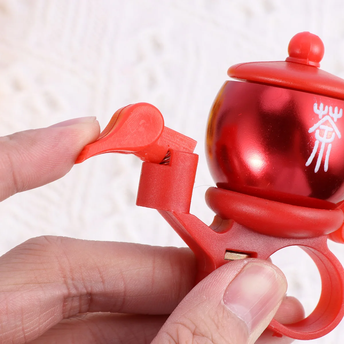 

Loud Lightweight Mini Teapot Bike Bell For Mountain Cycling Safety Horn Durable Compact Design Red Cycling Equipment