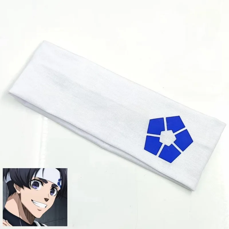 

New Blue Lock Cosplay White Headband Elastic Fashion Headbands for Women Men Running Fitness Hair Bands Stretch Hair Accessories