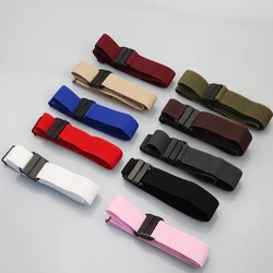 Casual Solid Color Elastic Belt Metal-free Ultra-light Elastic Belt Maximum length 140cm