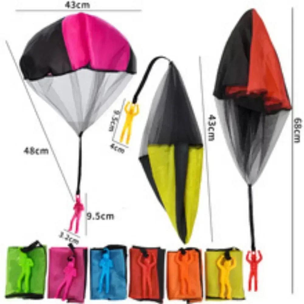 Lot De 6 Parachutistes à Lancer - Jouet De Parachute Pour Enfants, Jeux Extérieurs, Jardin, Anniversaire - Couleurs Assorties