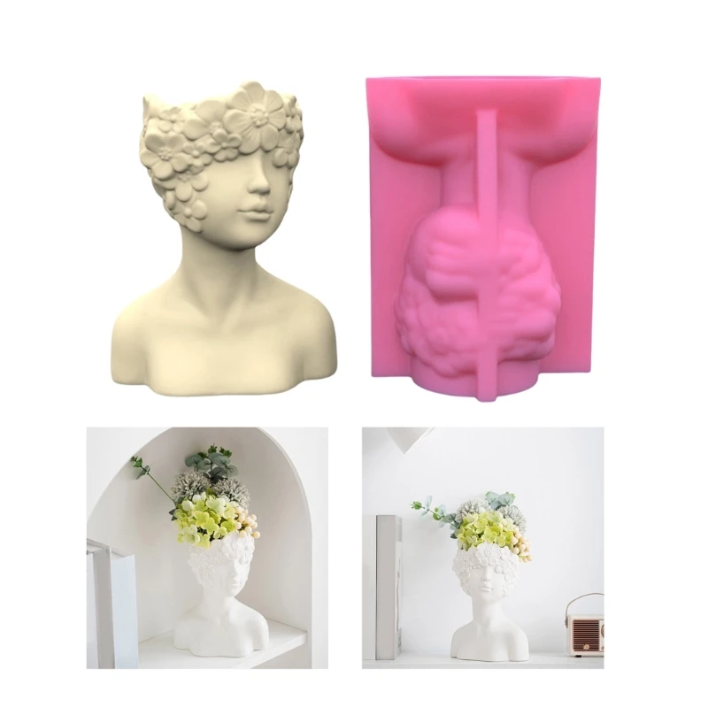 

Silicone Vase Moulds Flower Vase Molds Artistic Human Figure Crafting Molds Art Figure Molds Suitable for Crafting