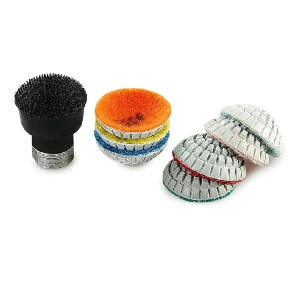 Шлифовальный круг и полировальные подушечки 50 мм/2 дюйма 50/100/200/400/800/1500/3000 Мягкий круг для влажной и сухой полировки Шлифовальный диск для резьбы
