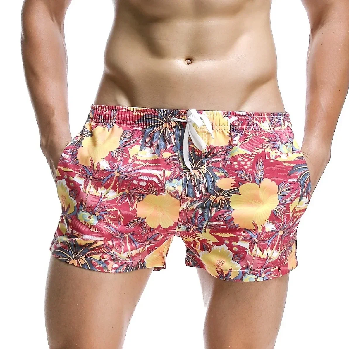 SEOBEAN メンズ カジュアル サマー ビーチ ボードショーツ ルーズフィット 快適な軽量パンツ アウトドア アクティビティ用