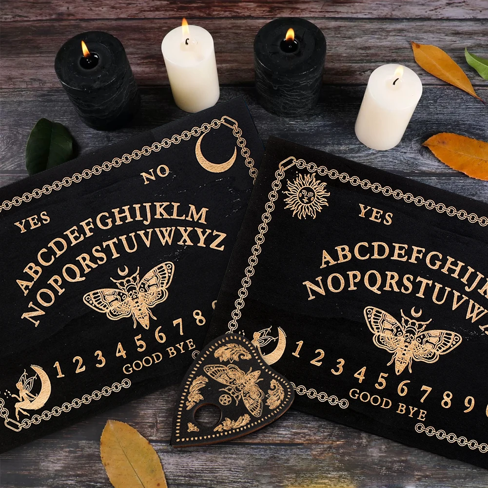 Wooden Magic Spirit Talking Board Set for Jewelry Pendulum Display Pallet Dowsing Divination Mysterious Witchcraft Prop Supplies