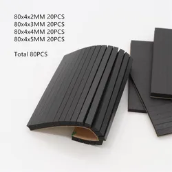 80 PCS 2MM 3MM 4MM 5MM Thick Mechanical Keyboard Gasket DIY Keyboard Foam Strip Universal Foam Strip High Elastic PORON Foam
