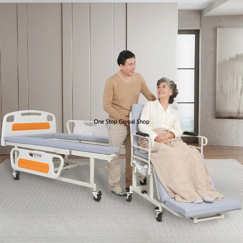 

Household manual nursing bed multi-functional paralyzed elderly electric bed