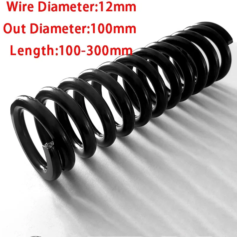 Custom Heavy Duty Big Large Coil Compression Spring, Pressure Springs,Wire Diameter 12mm,Out Diameter 100mm*Length100-300mm, 1Pc