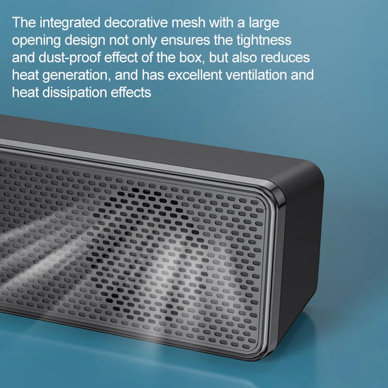 Soundbar Computer  Speaker Subwoofer Laptop Home USB  Powered Black Wired Card Insertion Desktop Indoor Speaker