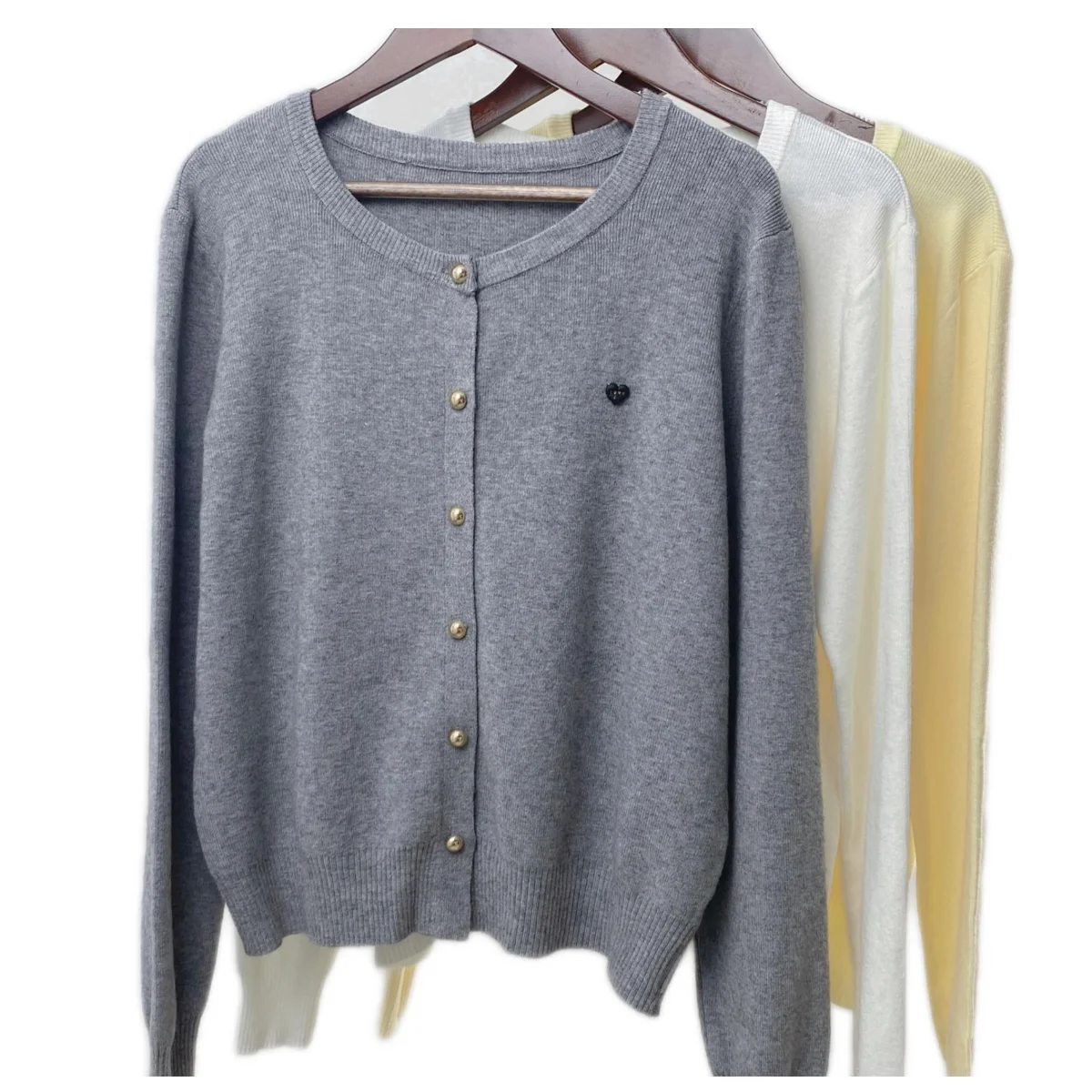 

Women's Long-Sleeved Cardigan Knitwear Fashionable Slim Lady Style Knitwear 2025 Spring & Autumn Loose and Versatile Women's Top