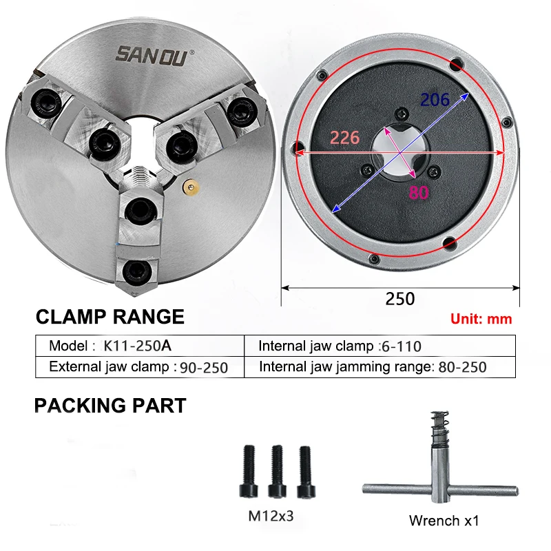 Scroll Chuck 250Mm …