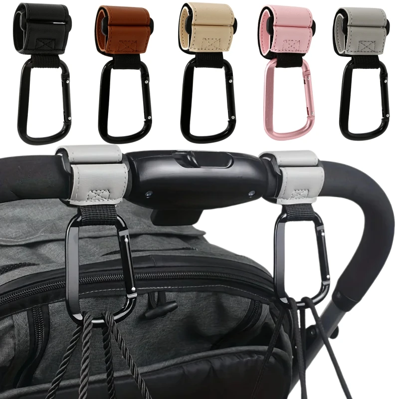 

Universal Stroller Hooks Clip Heavy Duty Hanging Organizer for Diaper Bags Uses for Prams Shopping Carts Car Seats Baby Carriers