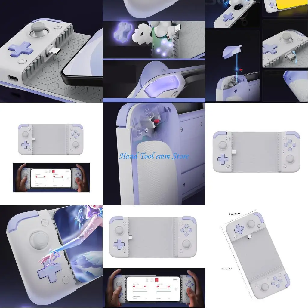 

H37F Video Game Controller for Mobile Phone Telescoping Gamepad, Mobile Gaming Controller Stretchable Joystick
