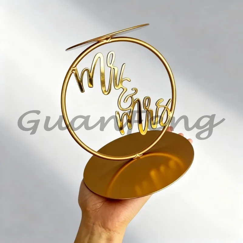 Gold iron luxury cake rack high quality dining table tray layered cake rack