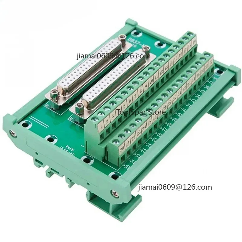DB37 37Pin Dual Female Terminal Block DB37‑F Breakout Board Connector Adapter