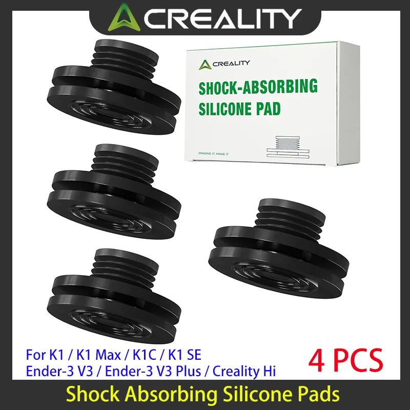 

Creality Shock-Absorbing Silicone Pads 4Pcs for K1/K1 Max/K1C/K1 SE/Ender-3 V3/V3 Plus/Hi Flexible Noise-Reducing Pads 3d Printe