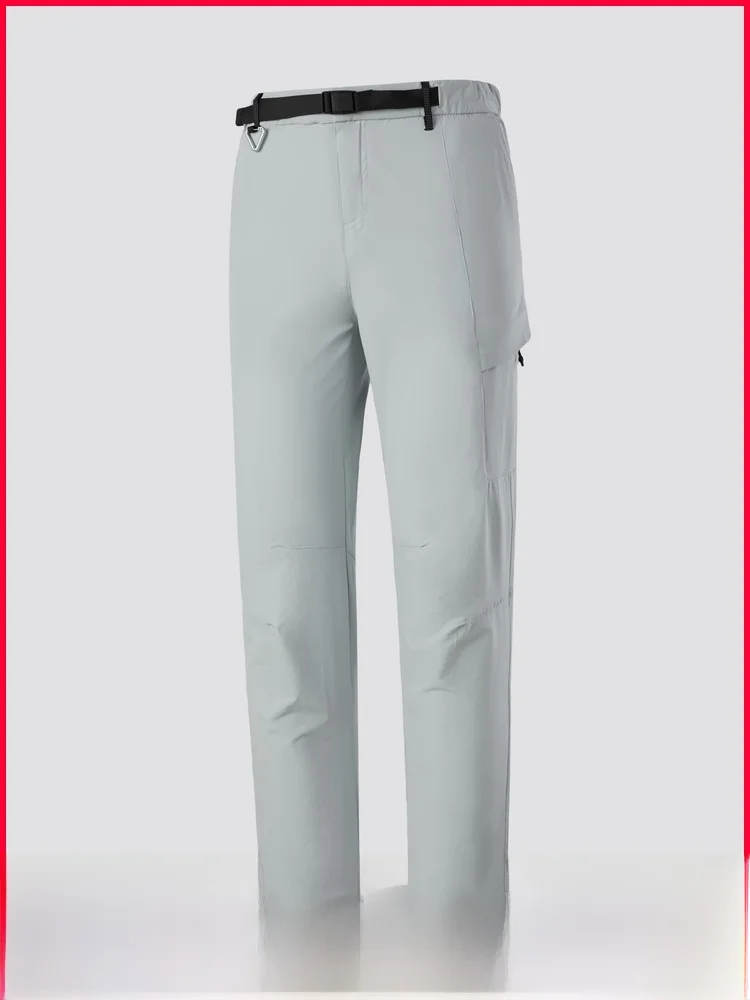 

Outdoor Casual Pants Belted Men's And Women's Lightweight Convenient Hiking Soft ell Trousers Straight Leg Zipper mid Waist