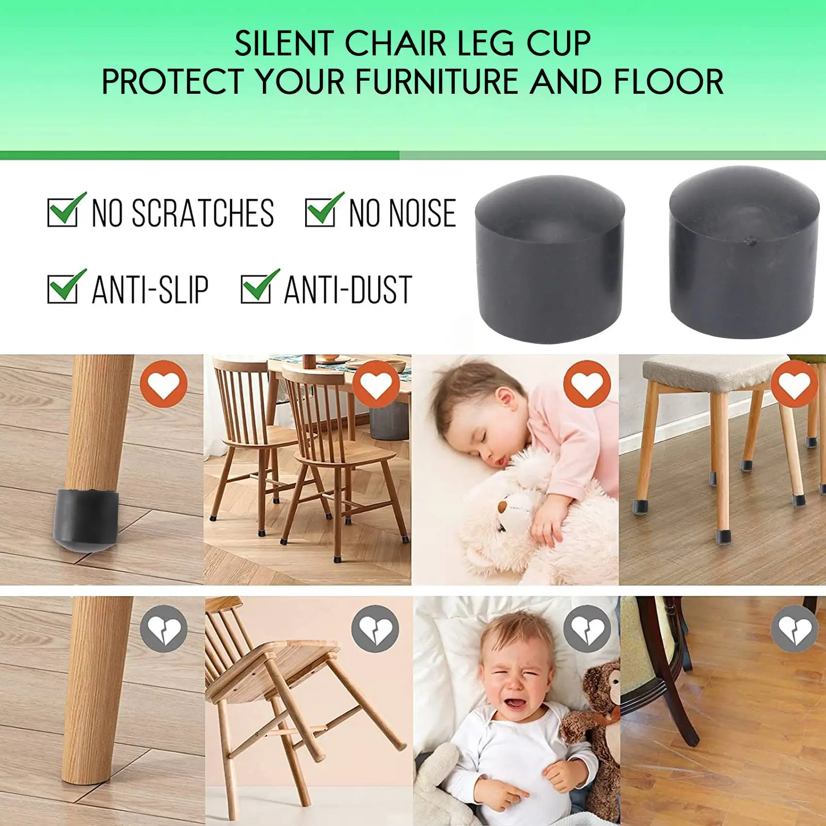 A88M 12 個 16 ミリメートルインナーゴム足キャップパイプキャップ保護キャップ椅子キャップキャップ