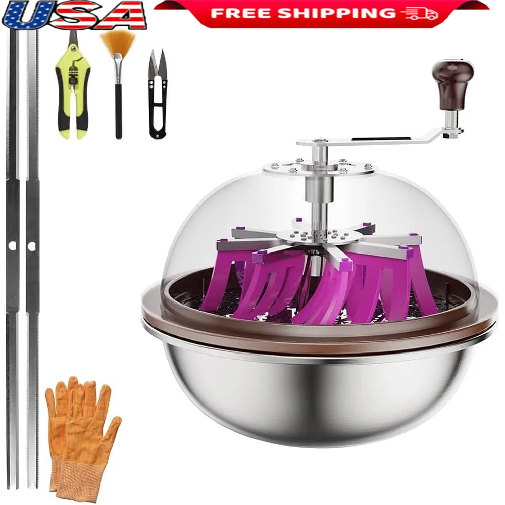 

13 Inch Bud Leaf Bowl Trimmer Upgraded Version with Clear Dome Cut Resistant Gloves Sharp Stainless Steel Blades Non Slip Mat