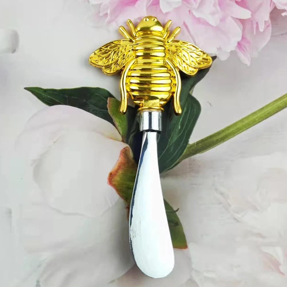 

Butter Knife Gold Bee Stainless Steel Cheese Spreader Smooth Coating Tool Practical Kitchen Fruit Jam Spatula Bread HoneyKnife
