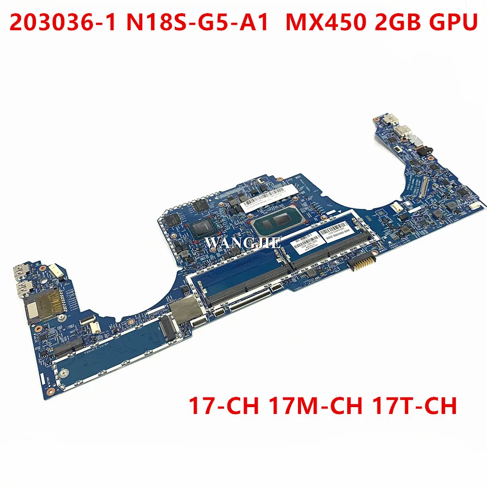 

203036-1 For HP ENVY X360 17-CH 17M-CH 17T-CH Laptop Motherboard M82901-601 M82902-601N18S-G5-A1 MX450 2GB GPU I5 I7 11th CPU