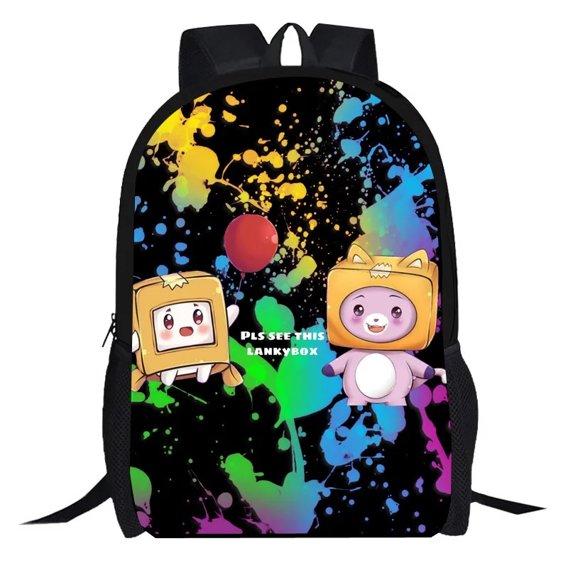 LankyBox Anime Cartoon Cartoon Surrounding Children\'s School Bag Primary and Middle School Students Backpack Large Capacity