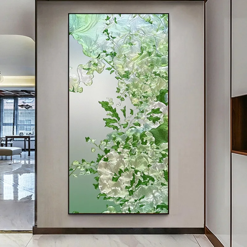 Hand painted entrance abstract decorative painting high-end French light luxury living room mural