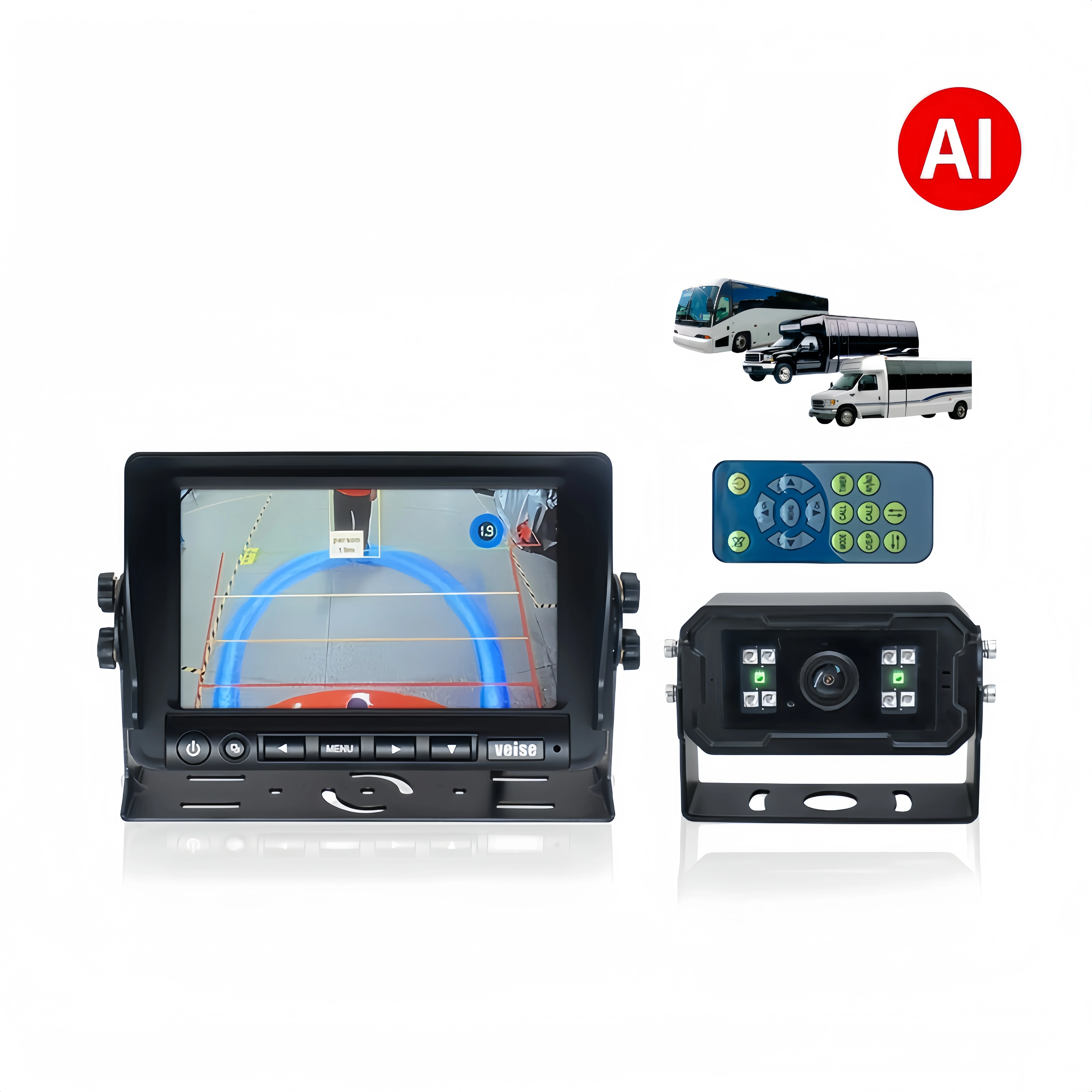 

AI Коммерческие транспортные средства Система мониторинга слепых зон Вилочный погрузчик AI Монитор Сенсорный экран Монитор заднего вида Система резервной камеры