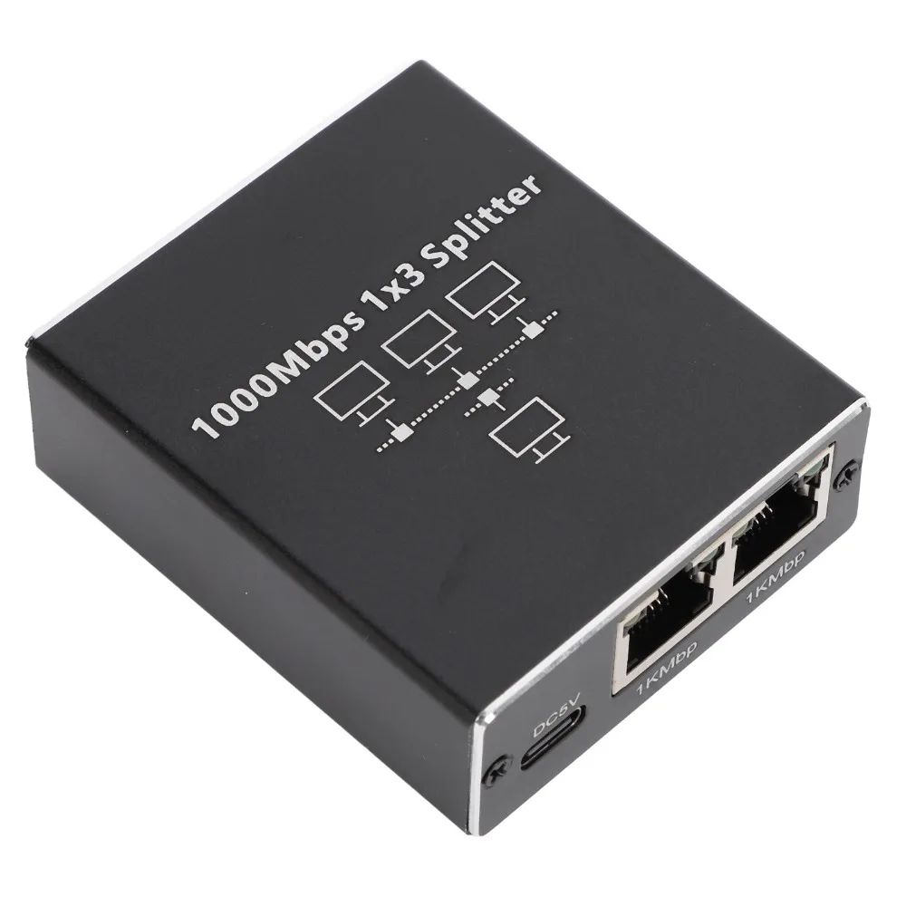 

Plug and Play 1000Mbps Ethernet Splitter 1 to 3 High Speed LAN Splitter RJ45 Port Gigabit Ethernet Splitter Router Switch