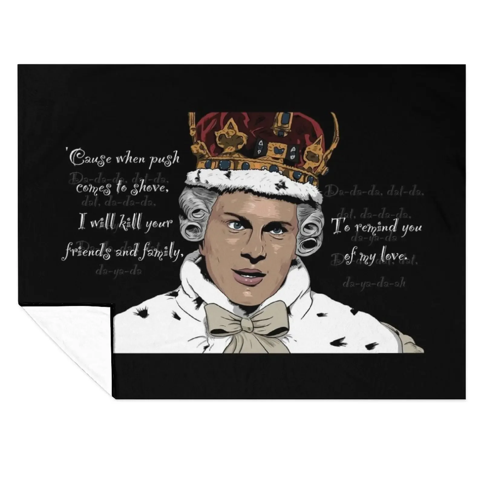 

King George III - Hamilton Throw Blanket Hairy Soft Big Decorative Throw Quilt Blankets