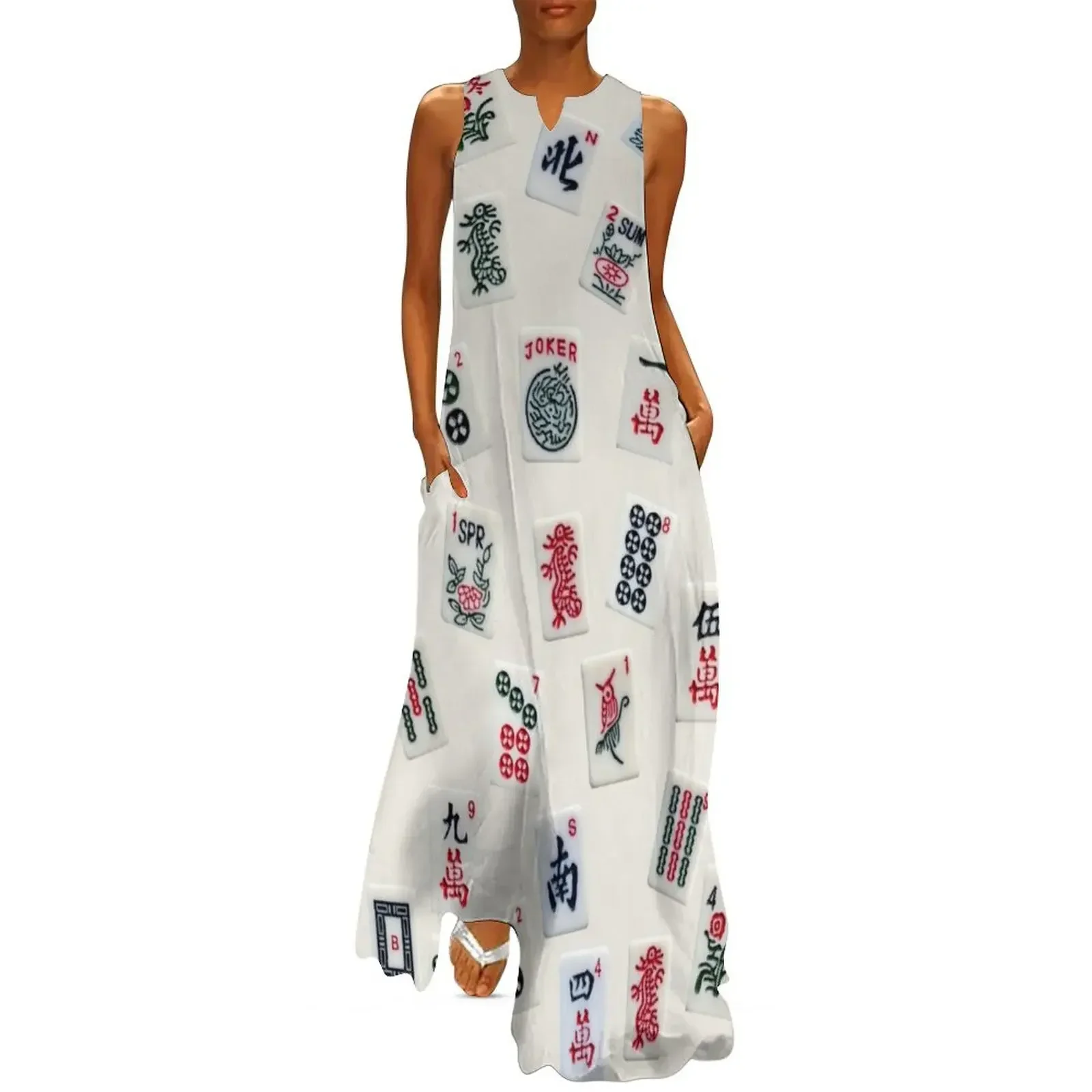 

Mahjong game tiles design Long Dress Long dresses party dresses women Clothing female summer dress womens 2025 Dress