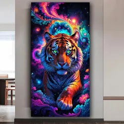Colorful Tiger DIY Diamond Painting New 2024 Jewelry Cross Stitch Diamond Art Mosaic Animal King Embroidery Picture Wall Decor