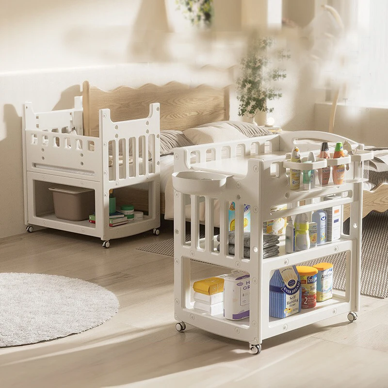 

European Style Adjustable Baby Crib with Children's Bedding Set