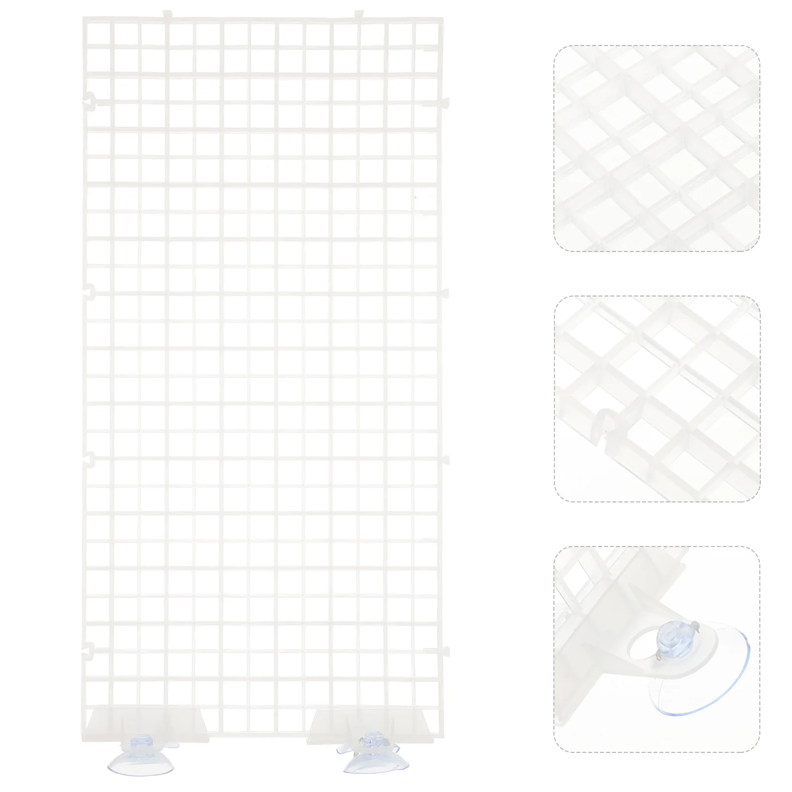 

Premium Aquarium Isolation Panel 1Set Lattice Plate 30x15cm Transparent 4 Suction Cups Durable Practical Fish Tank Divider