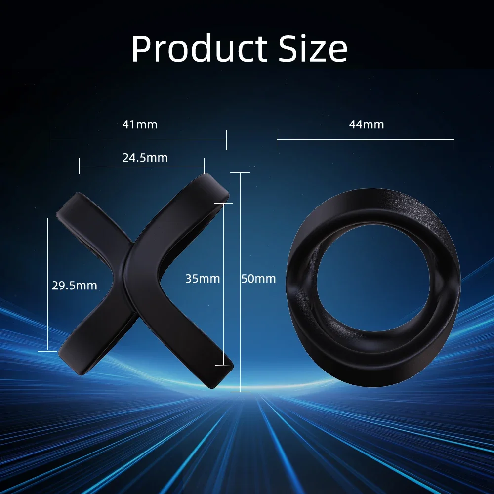 Male Penis Ring for Men Delay Ejaculation Stronger Erection Double Cocking Rings Masturbating Sex Toys for Man Gay Adult 18+ 6