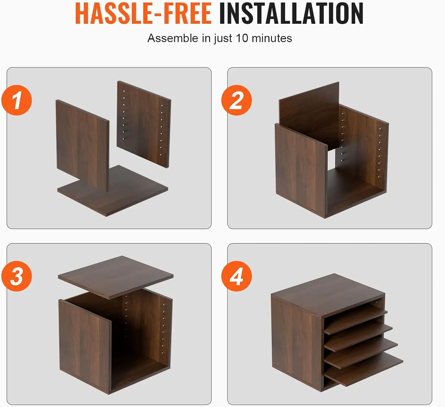 منظمو الأدب، صندوق بريد مكتبي مكون من 5 حجرات مع أرفف قابلة للتعديل، فارز الأدب الخشبي