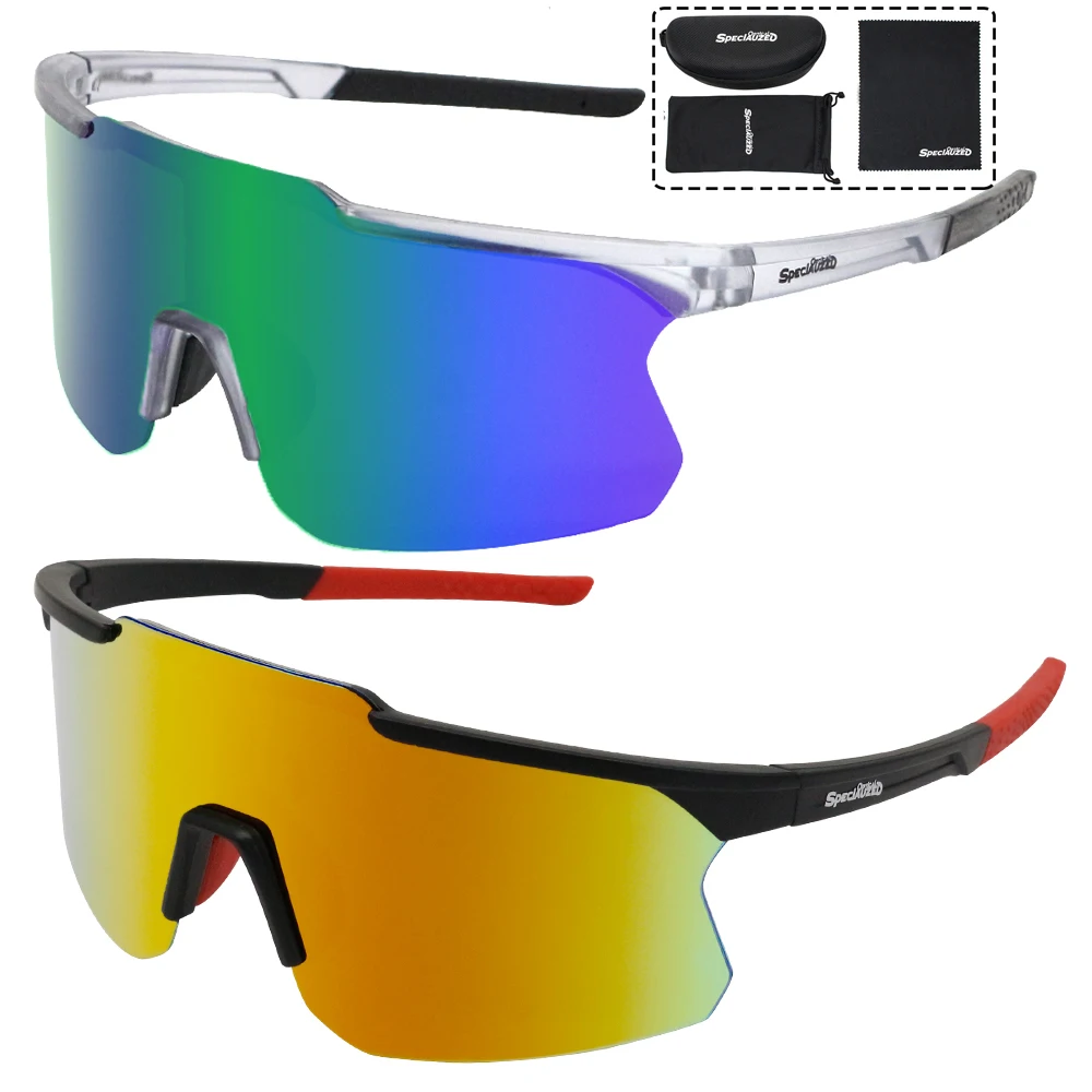 AliExpress NONE 2 Pack Green Cycling Sunglasses Men Women UV400 Mountain Bike Bicycle Riding Outdoor Sports Glasses Running Baseball Goggles