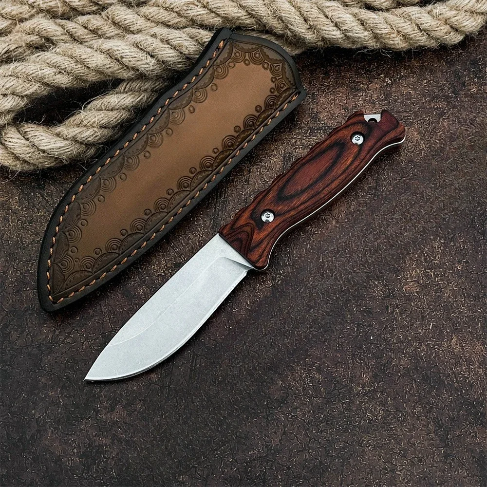 

High Hardness with Holster 15002-1 Camping Fixed Blade Knife Survival Outdoor Knife 9Cr13Mov Blade EDC Portable Utility Knife