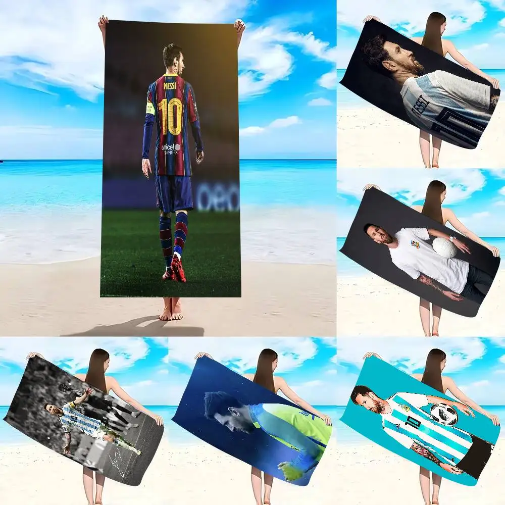 

Рушник Footballer Lionel Messi Пляжное полотенце из микрофибры Быстросохнущее тонкое и легкое полотенце
