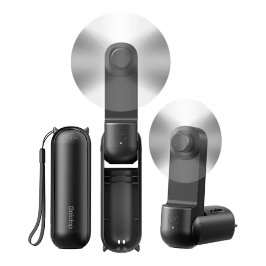 

Portable Handheld Fan, 3 in 1 Mini Fan Handheld [17h Max Cooling], Foldable Personal Fans Pocket Design, USB Travel Fans Portab