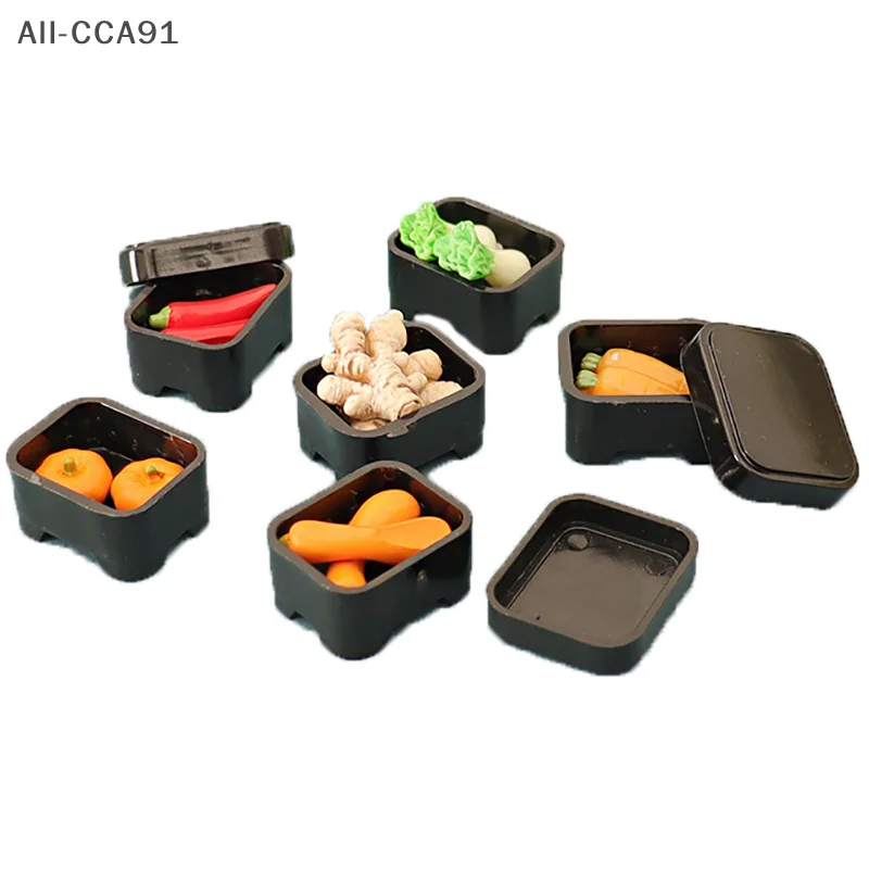 

1Set 1/12 Dollhouse Simulation Pumpkin Carrot Vegetable Model Toy With Lunch Box Dollhouse Kitchen Food Decoration Accessories