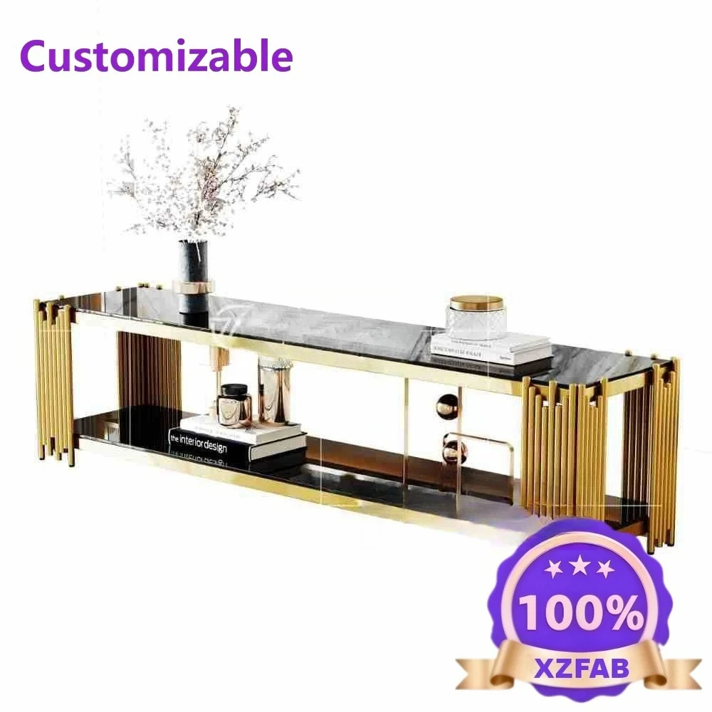 Factory Direct 2026 Marble TV cabinet coffee table simple light luxury floor coffee table TV cabinet combination coffee table TV