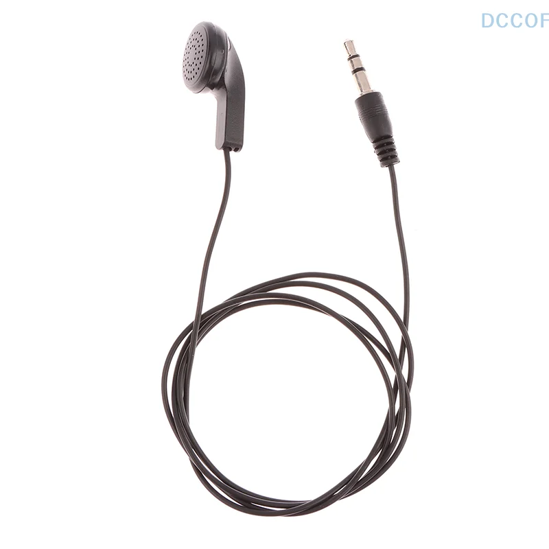 1Pc Earpiece 3.5mm Plug Single Side Headset Headphone Dual Channel Earphone for Laptop PC Headset