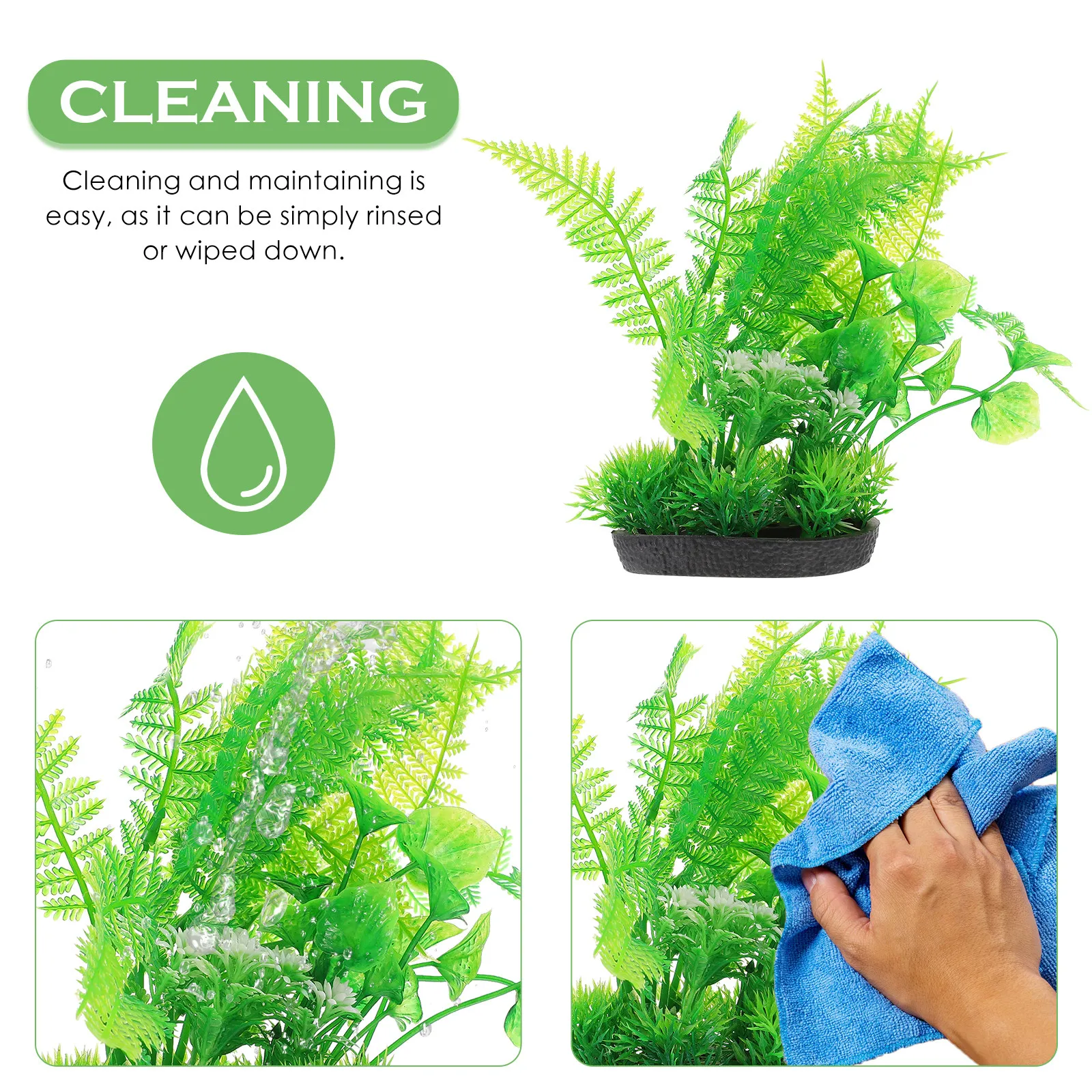 2 個の高級フェイク水槽植物軽量で色褪せないリアルな水生植物 - Non Planted Aquarium Fish のレビューと価格