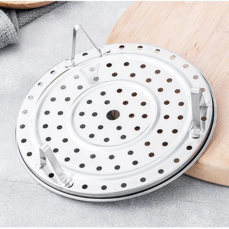 18-26cm Stainless Steel Steamer Rack Household Steamer Cooker Plate Shelf Dumpling Bread Tray Rack Kitchen Cooking Accessories