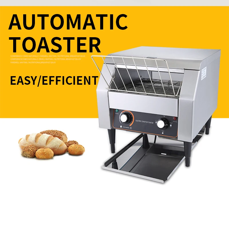 220V Chain Type Toaster for Hotel Toaster 2050W Crawler Type Automatic Toaster with Stainless Steel Body