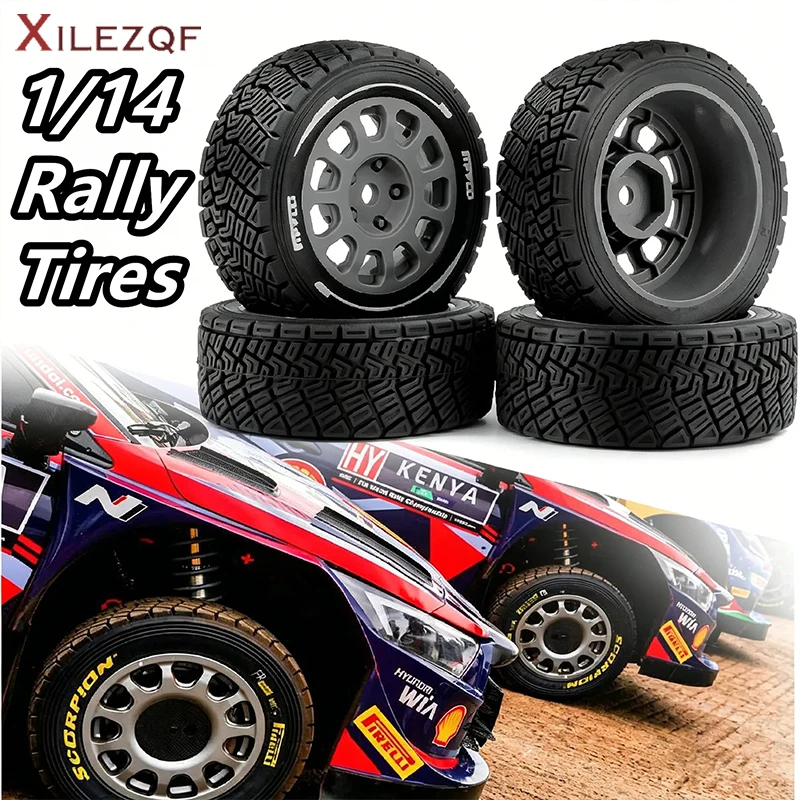Tamiya Model Rc Car - 4Pcs 1/14 RC WRC Rally Tires