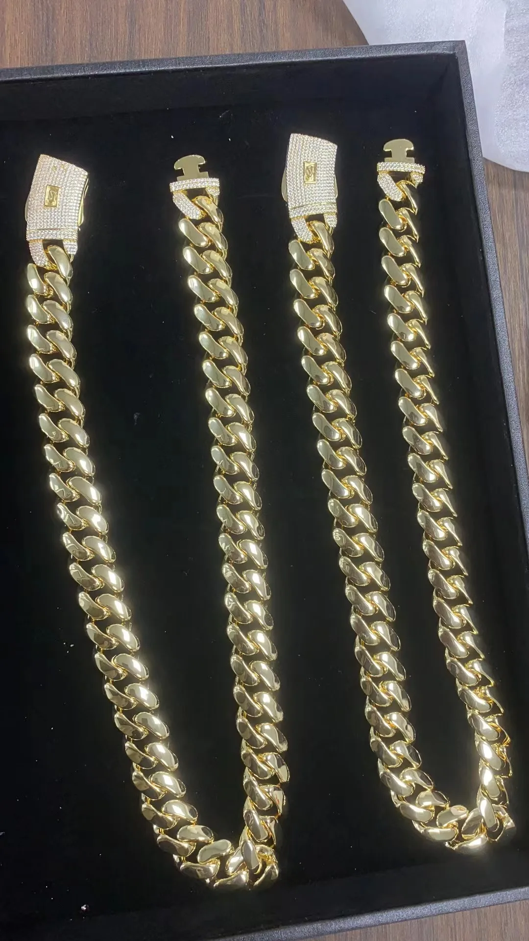 22mm Luxury Hip Hop Jewelry Custom Gold Plated Silver Brass Heavy Miami Cuban Link Chain Necklace For Men