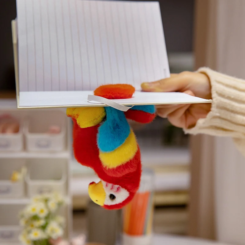 12CM Magnetic Simulation Parrot Plush Toy Stuffed Soft Animal Pillow Fun Toys Home Decro Birthday Gifts