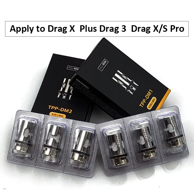 Przeciągnij cewkę 3 TPP DM1 0,15 ohm DM2 0,2 ohm Aply dla DRAG 3 Drag X Plus Drag S X Pro Vape zestaw elektroniczny papieros Smok Atomizer Core