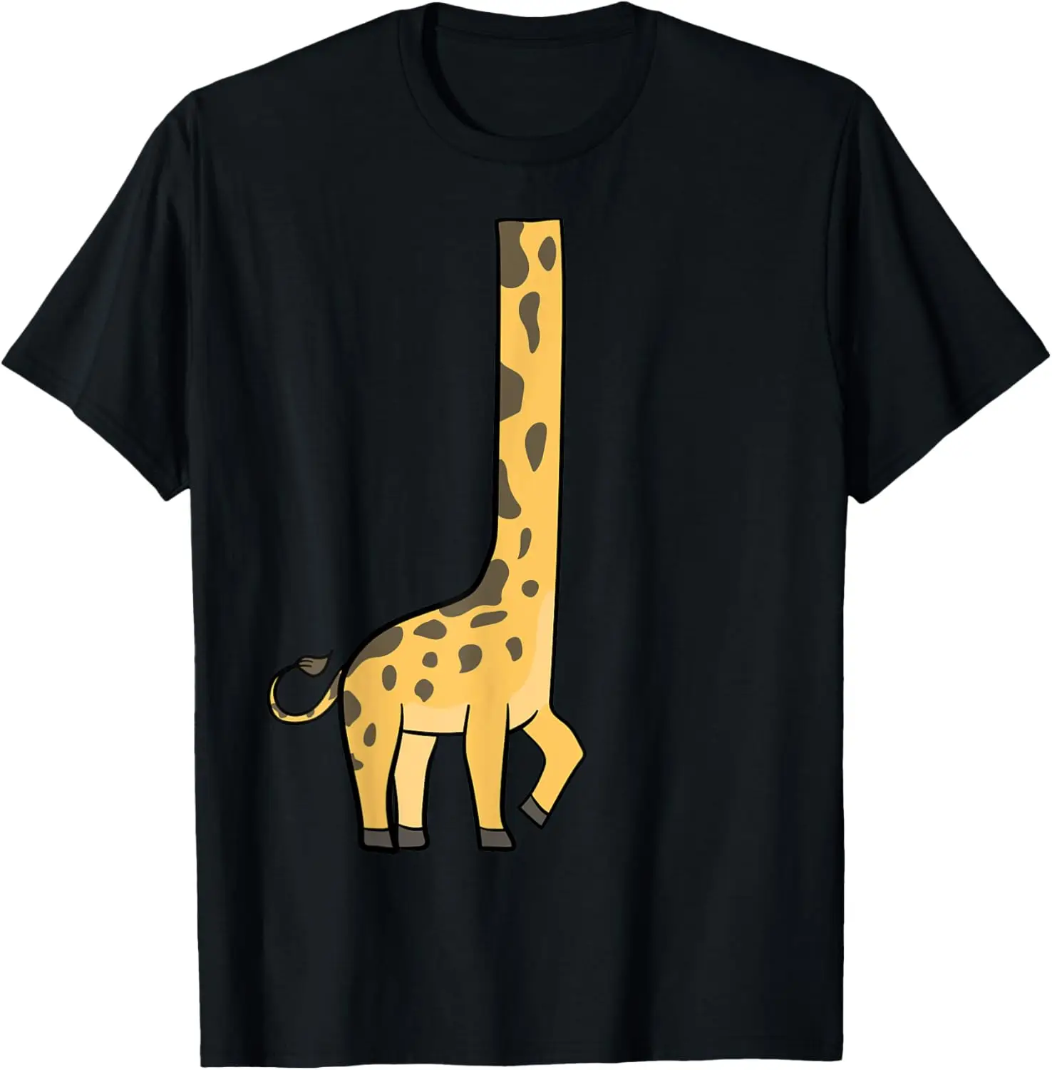 Giraffe Body Neck Costume Easy Halloween Gift Cute Funny T-Shirt